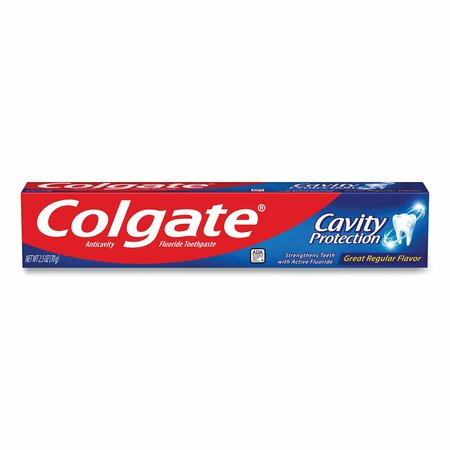 Colgate Cavity Protection Toothpaste, Regular Flavor, 2.5 oz Tube, PK24, 24PK 51105